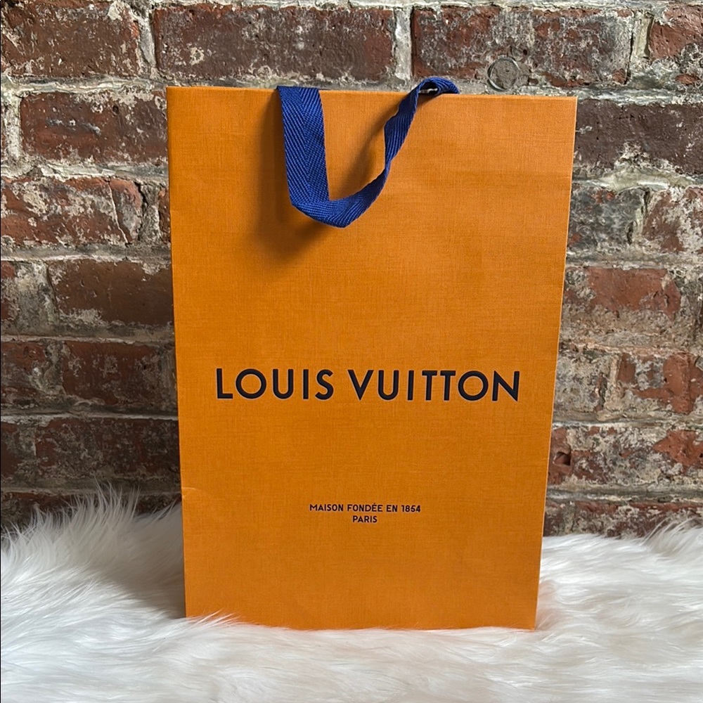 Louis Vuitton Saffron Orange bag with Blue Handle